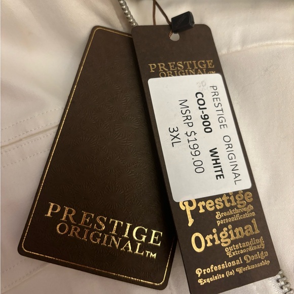 Prestige Original white Jean jacket 3XL brand new zipper - Picture 5 of 12